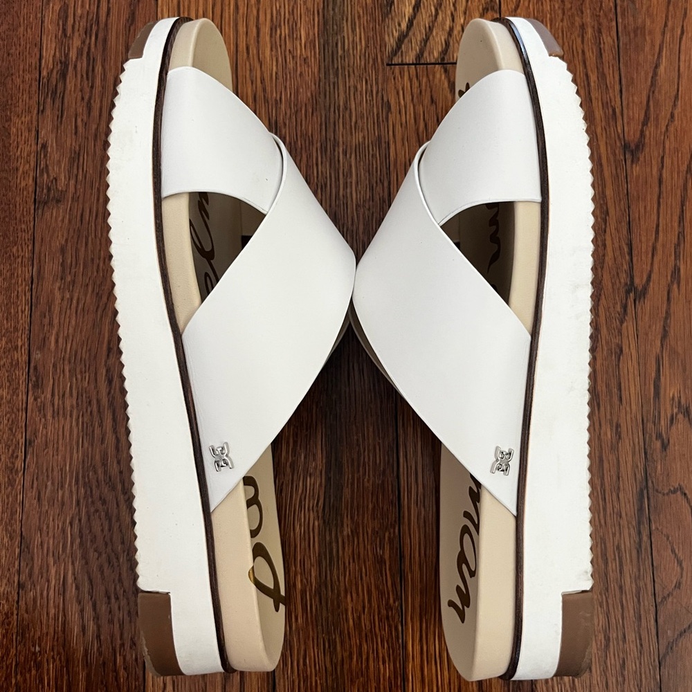 Sam Edelman White Slide Sandals - Picture 4 of 5